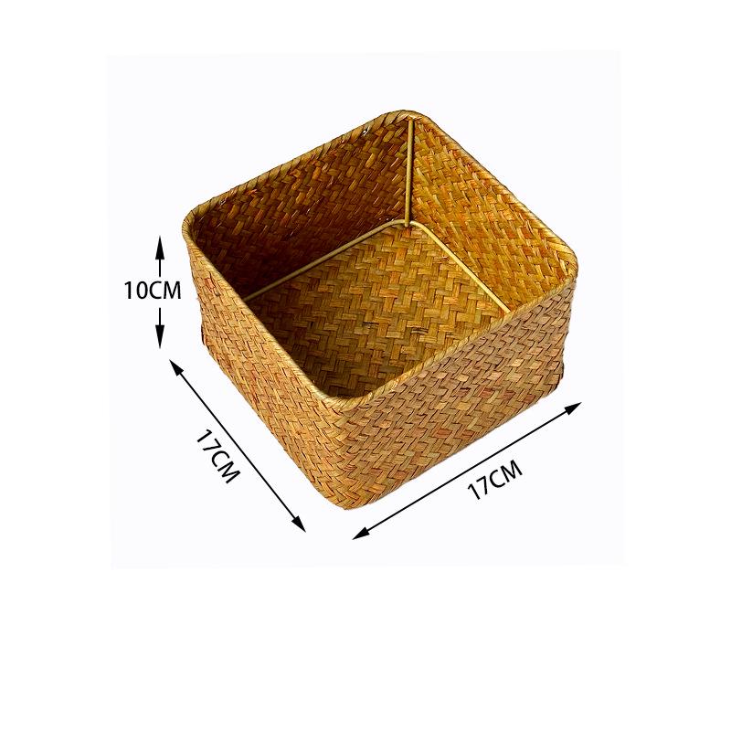 Плетеная вручную корзина из ротанга для хранения закусок и всякой всячины