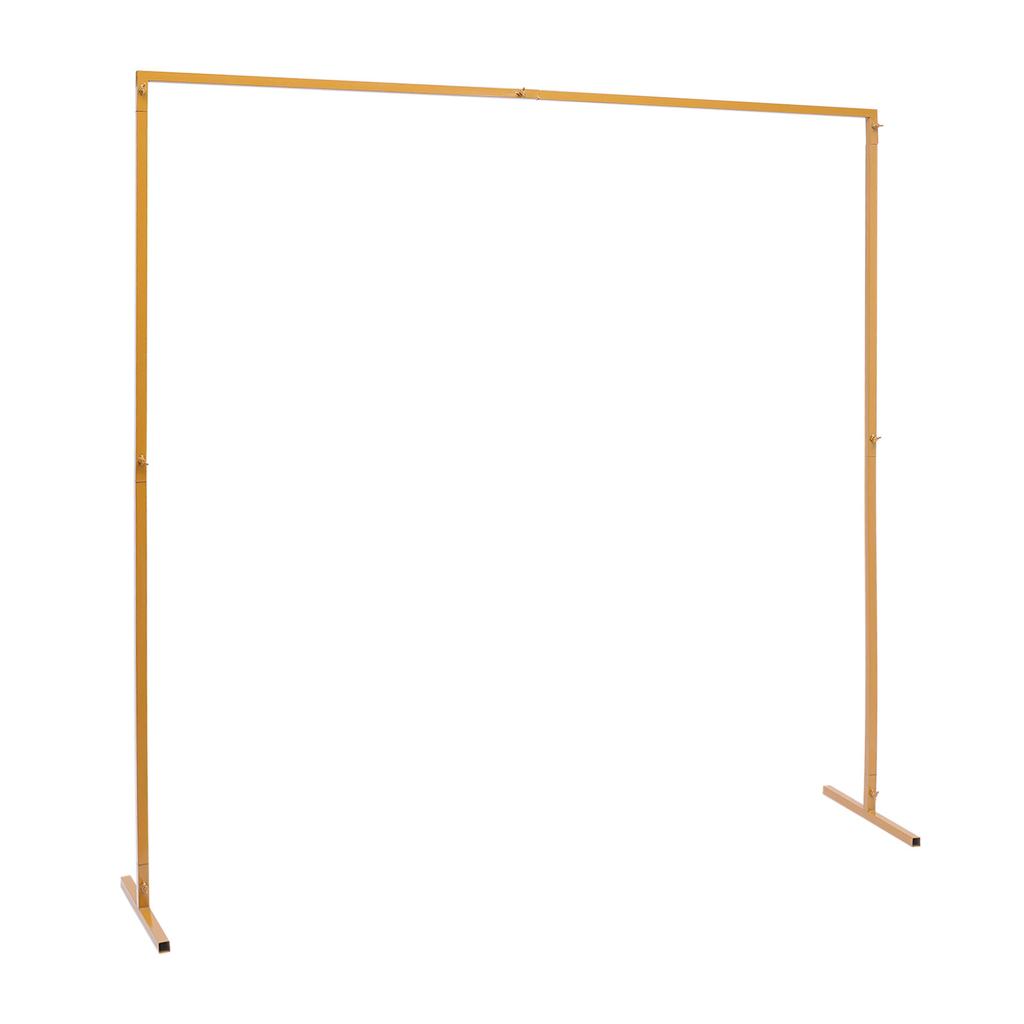 Свадебная арка-стойка с основаниями, Легкая сборка 6,6 x 6,6 футов Квадратная садовая арка Металлическая беседка для свадебной вечеринки, украшение мероприятия