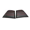 2x Carbon Look w/Red Trim Rear Side Window Louver Cover  For 11-21 Dodge Charger