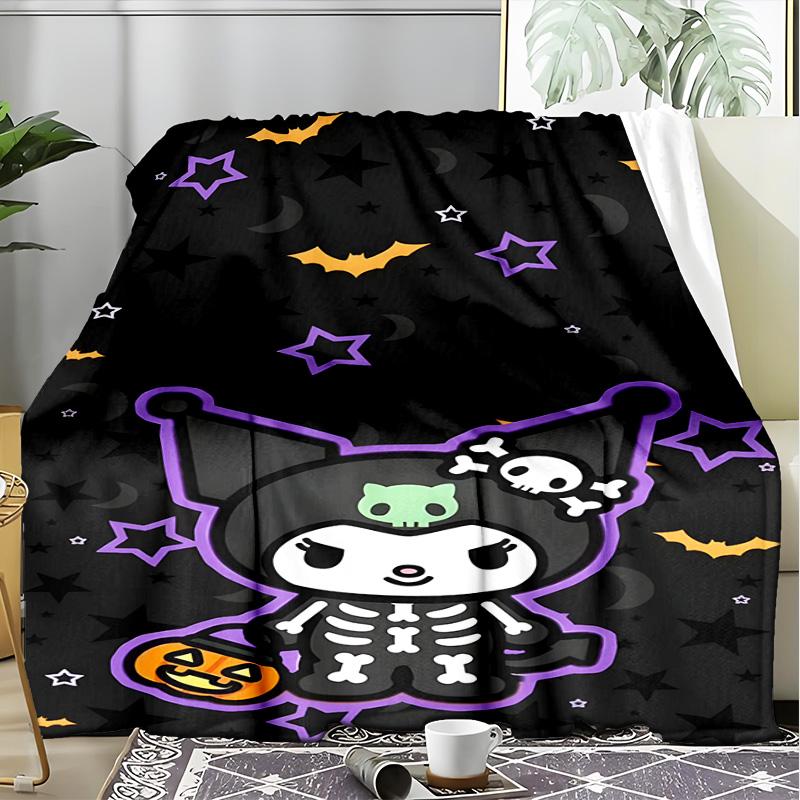 1PC Kuro-mi Flannel Blanket, Use for Birthday/Holiday Gift, Soft Blanket for Sofa/Bed/Camping/Office/Tourism Use,All Seasons