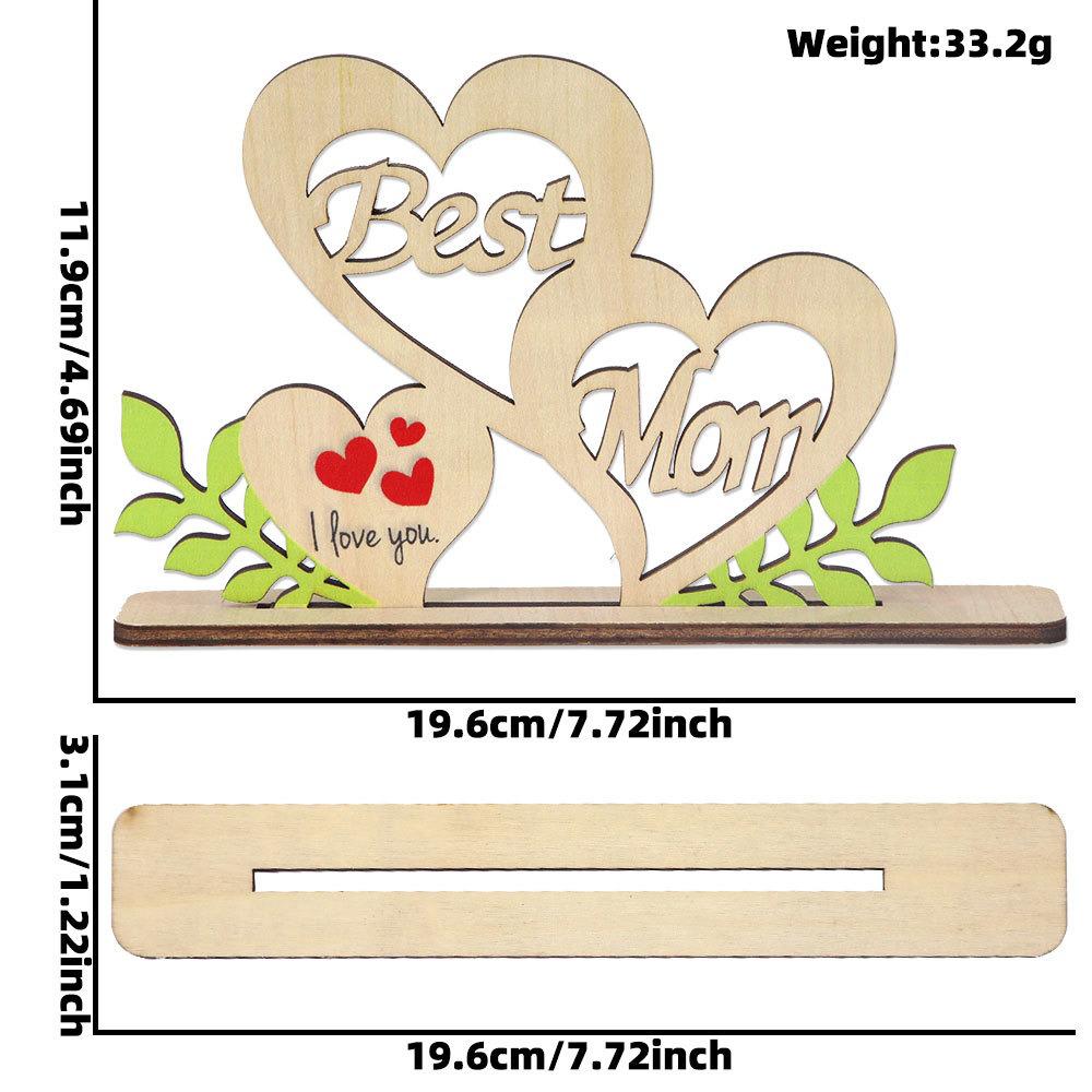 Украшения на День матери Любовные письма Деревянные украшения Украшения на День рождения матери Выдолбленные Decorazioni Per Giardini