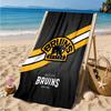Bruins Emblem hockey Beach Towel Microfiber Beach Towel, Lightweight and Quick-Dry, for Summer Travel, Swimming Pool Fan Birthday Gift