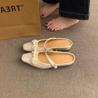 Атласная сумка голова полутапочки женские 2025 лето новые французский темперамент вечерний сказочный ветер увеличение высоты Мэри Джейн одинарная обувь