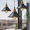 Vintage LED Iron Lampshade Retro Chandeliers Russia Pendant Lights for Loft Kitchen Dining Balcony Home Lighting Hanging Lamp