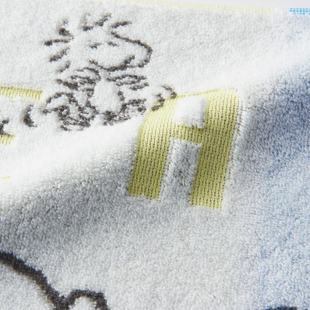 Полотенце для лица «Снупи» nishikawa 34X80 см, можно стирать, хлопковая нить, изготовлено из полой нити, мягкое и легкое, впитывает влагу, пушистое, разноцветное, радужное PN4608TW