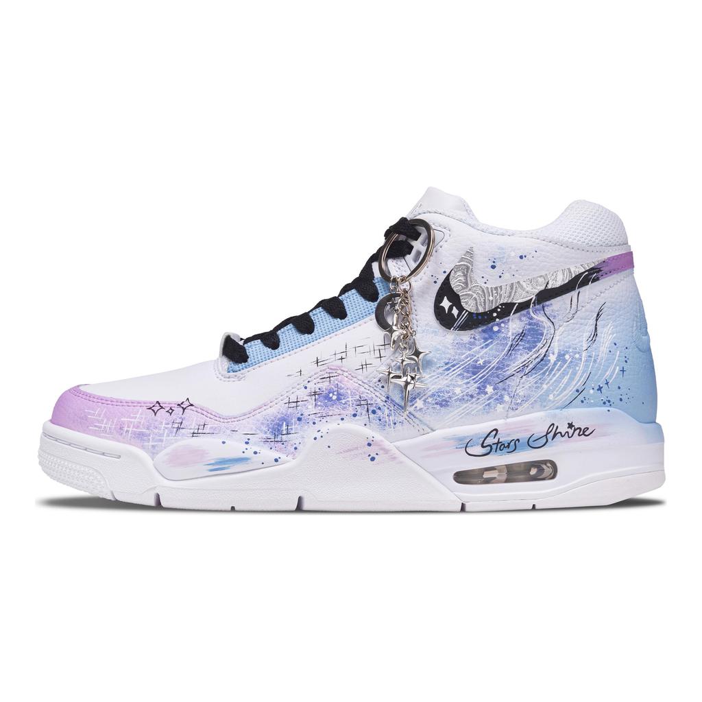 Nike Flight Legacy Nebula Dream Wild Устойчивые к истиранию Устойчивые к истиранию Средние Винтажные Баскетбольные Кроссовки Мужские BQ4212-101(Команда864-)