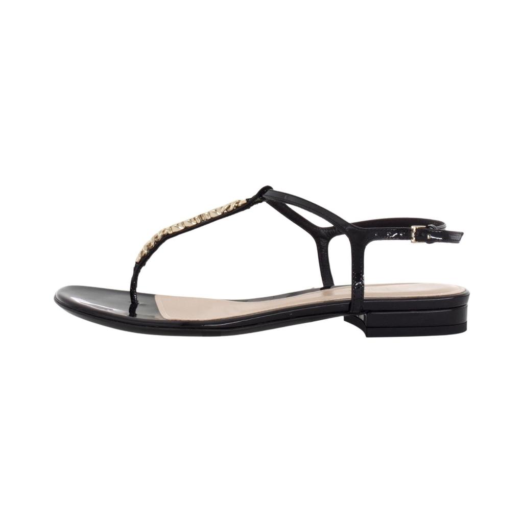 Gucci Signoria 24 Коллекция Весна-Лето Лакированные Сандалии на Одной Лямке 1,5 см Женские Черные 782415 BNC00 1000