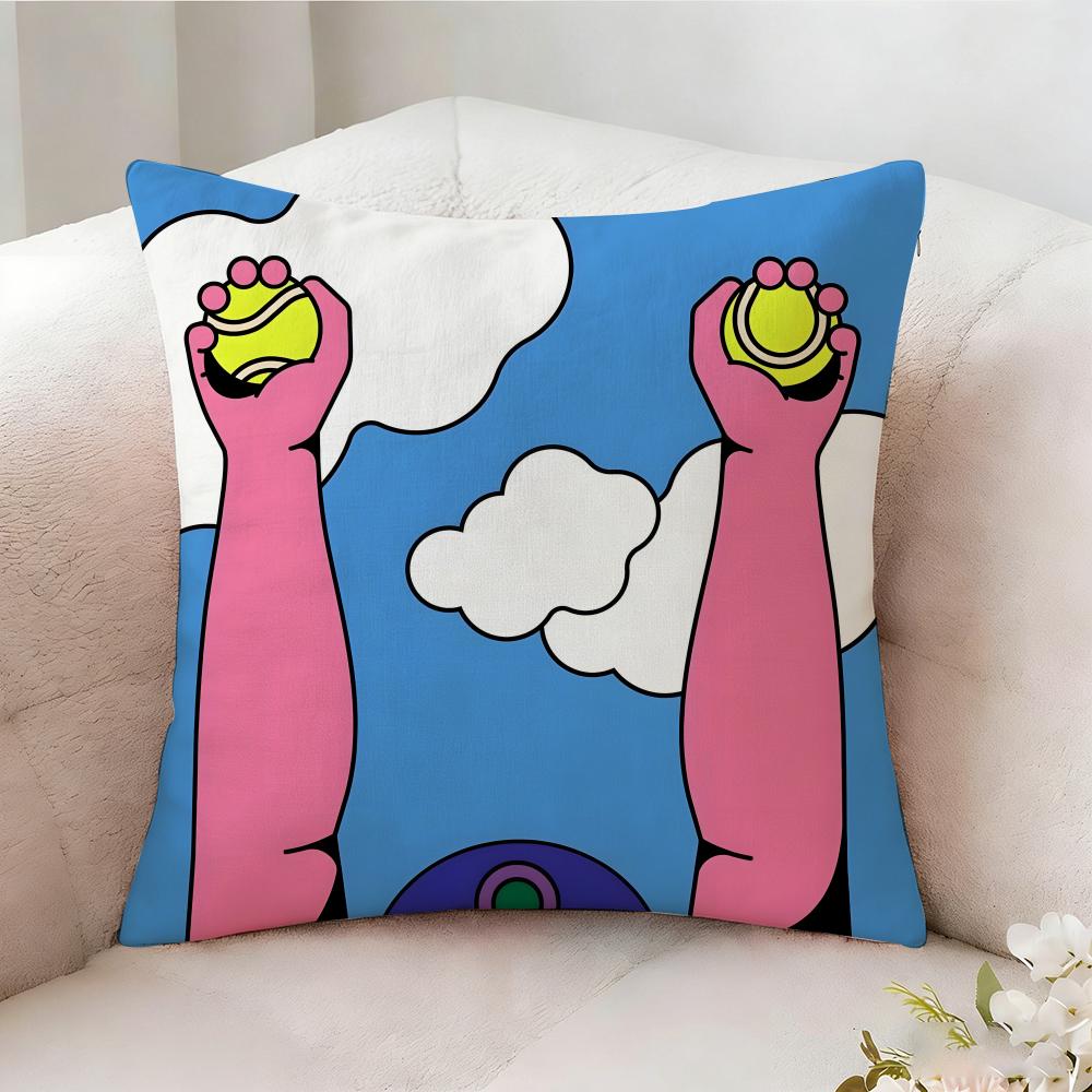 Emotional Illustration Pillow Case Pillowcase Doublesided Printed Sofa Cushion Bedroom Headboard Pillow