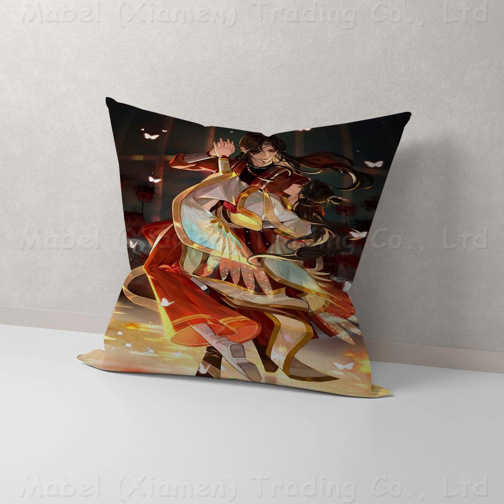 BL Anime Heaven Official's Blessing Hua Cheng Xie Lian Personalized Picture Text Home Decorative Pillows Household Gifts 45x45cm