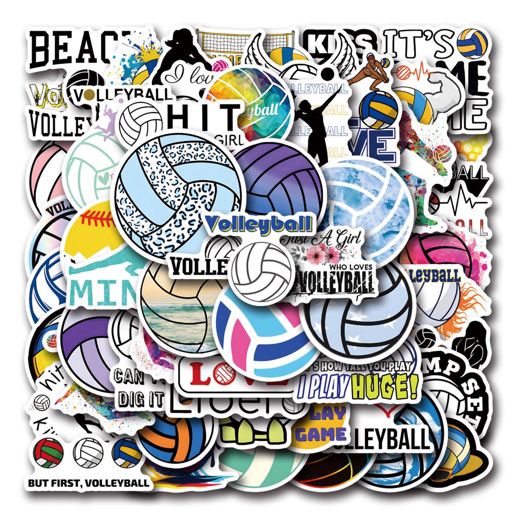 55 New Volleyball Graffiti Stickers Decorate Suitcase Laptop Mobile Phone Stickers