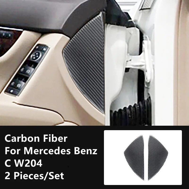 Углеродное волокно, модификация салона автомобиля, накладка, полоски, декоративные наклейки для Mercedes Benz C W204, внутренние аксессуары автомобиля