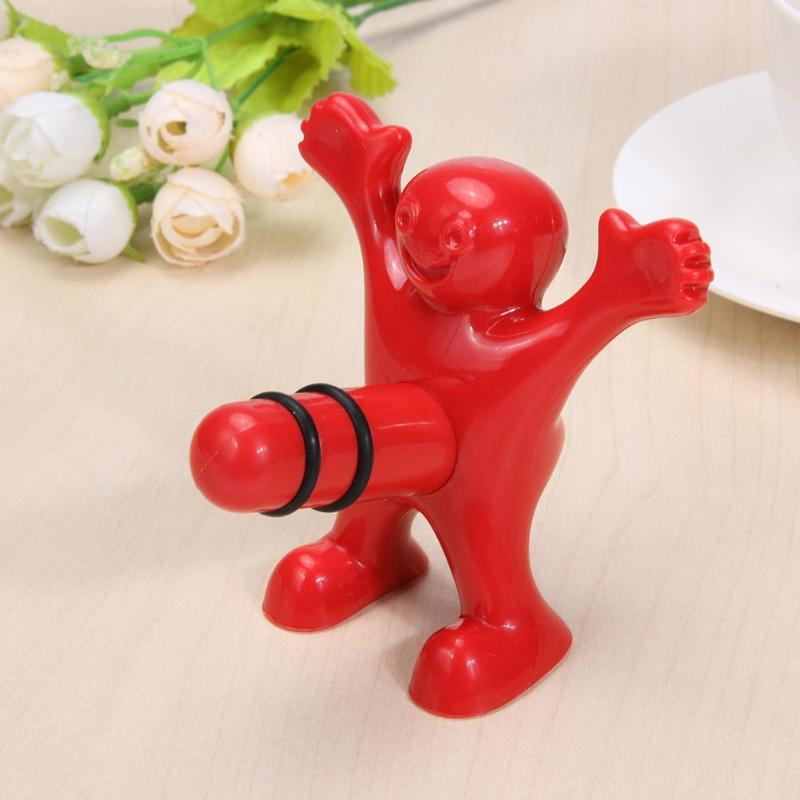 3pcs/set Cute Red Guy Wine Beer Bottle Opener Wine Cork Stopper Plug Gift Bar Tools