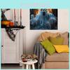 Spider Halloween Horror Web Ghost Window Pattern Home Wall Decorat Sticker