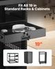 VEVOR 2U Rack Mount Drawer, 22.68 kg Max Load-Bearing, Lockable Server Cabinet Case, Sliding Drawer with Lock and Cable Management Holes