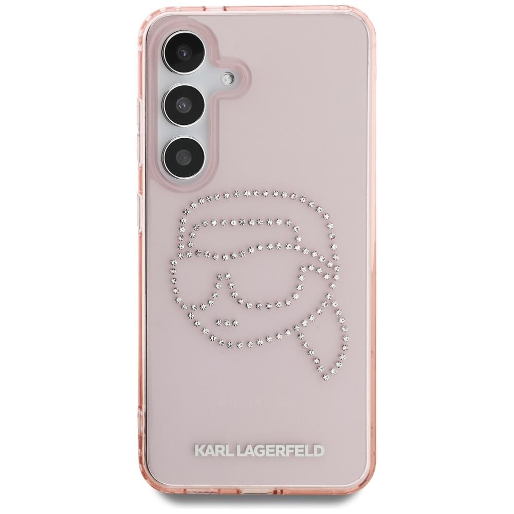 Чехол Karl Lagerfeld Rhinestones K. Головной Логотип Для Samsung Galaxy S25 Розовый