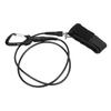 Freediving Lanyard Leash Diving Safety Rope Cable with Wristband Carabiner for Underwater SportsBlack