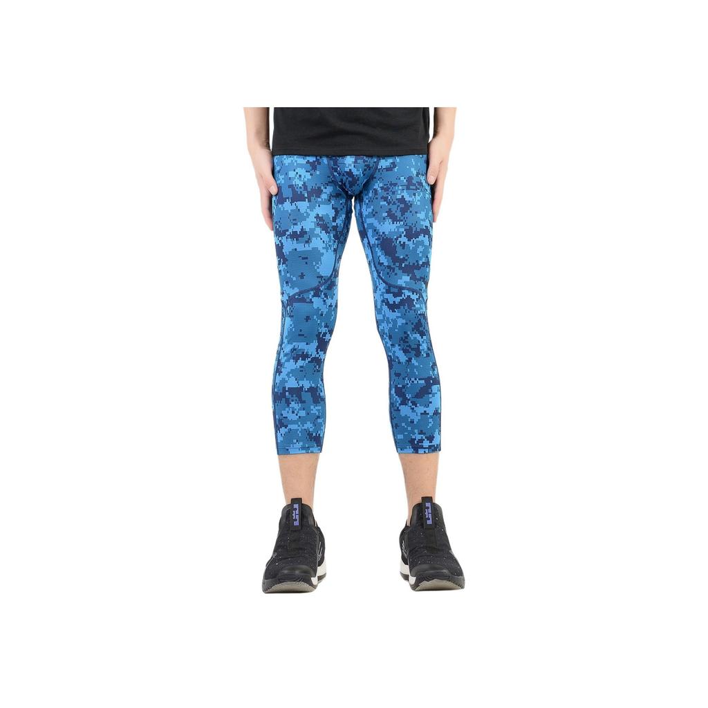 Nike Серия Sports Lifestyle Ss25 Логотип бренда По всей поверхности Принт Тканые Дышащие Приталенные Шорты-капри Спортивные Мужские Шорты Синие 828166-457