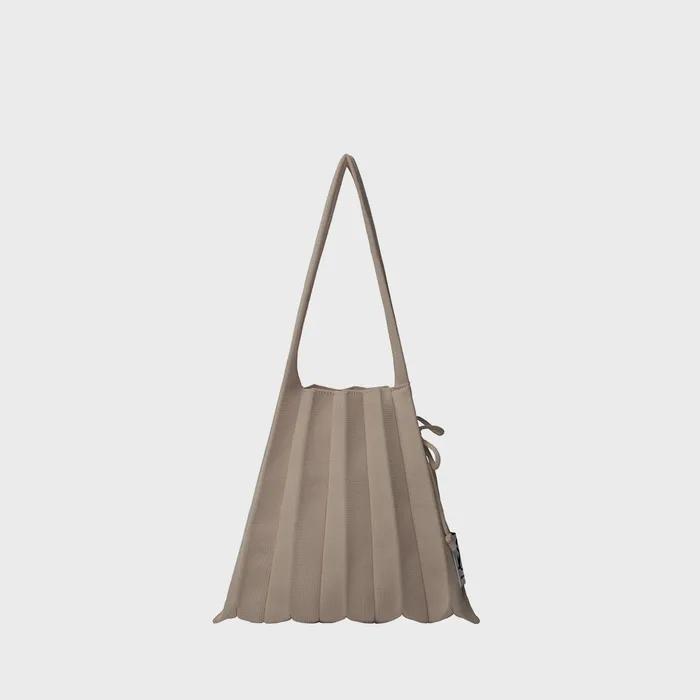Lucky Pleats Knit S Milk Coffee