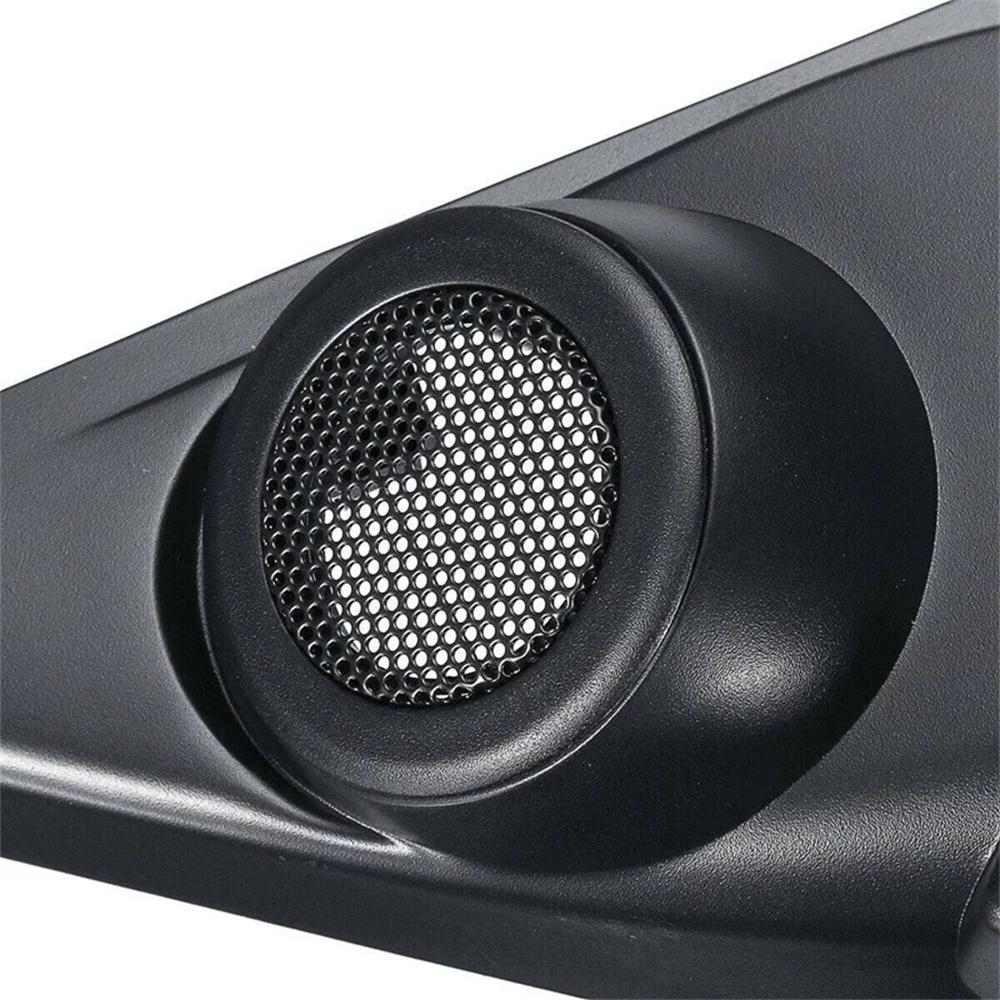 2 шт., передняя дверь, 1,5 дюйма, твитеры, динамики, крышка, комплект отделки панели, формованный пластик, черный, подходит для Honda Civic 10th 2016 2017 2018 2019
