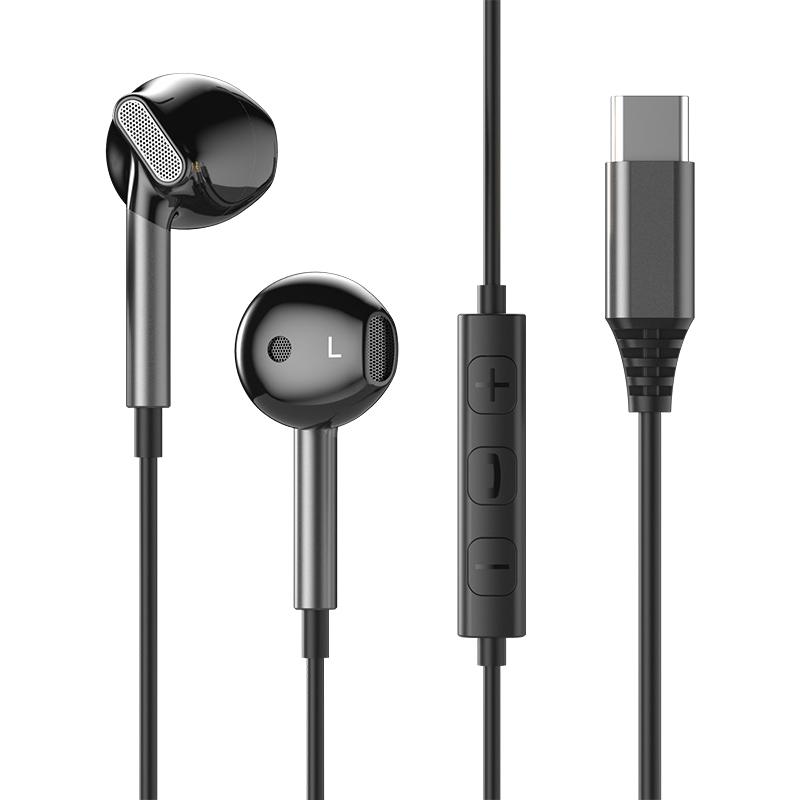 Wired In Ear Headphones HiFi Surround Sound In Ear USB Type C 3.5mm Earphone With Button Control Wired Earplugs For Music Player 2