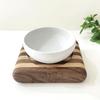 KATOMOKU Cat Walnut x White Table, 1-bowl, Ash, km-124ST (Feeding Stand)