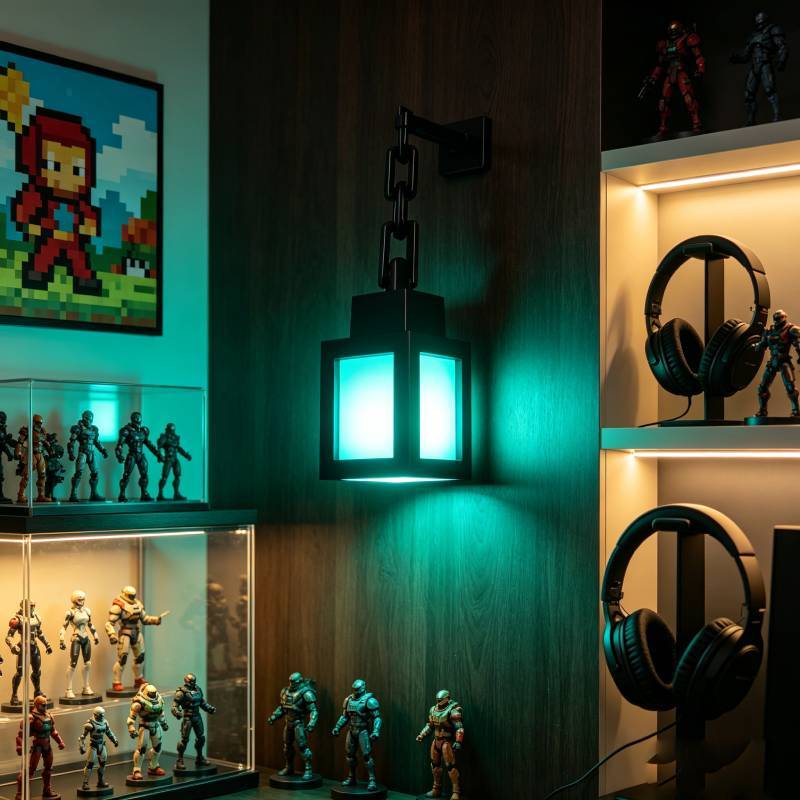 Пиксельная настенная лампа Minecraft RGB LED с пультом дистанционного управления, креативный декор для фанатов игр
