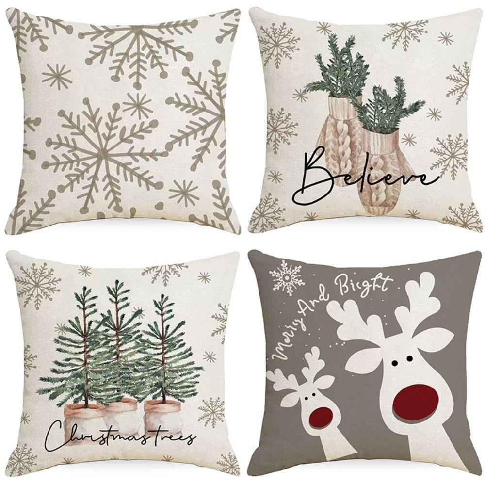 Home Textile Christmas Pillow Covers Xmas Trees Pattern Cushion Cover Pillow Cases Home
