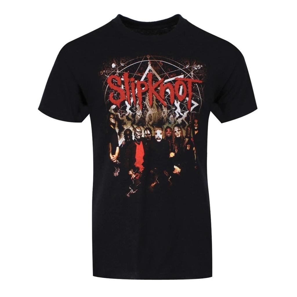 Slipknot Метал-группа Унисекс Футболка 100% Хлопок Унисекс Круглый вырез Короткий рукав Большемерка Y2k Популярная мода стиль ужасов Подарки для фанатов
