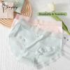 Modal Cotton Panty for Women Mid-rise Briefs Lace Trim Breathable Skin-friendly Comfortable Underwear
