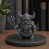 Скандинавский Мифологический Орнамент Статуэтка Викинга Гнома Воина 3D Печатная Фигурка Варвара Рогатый Настольный Аксессуар Декор Шлема для Дома Офиса Коллекционный