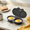 Microwave Egg Cooker Dual Cavity Poacher with Lid And Handle, Food Grade Plastic Easy Breakfast Tool Steamer, Oil-free Cooking Non-deformable Reusable