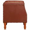 Armchair in Brown Genuine Leather
