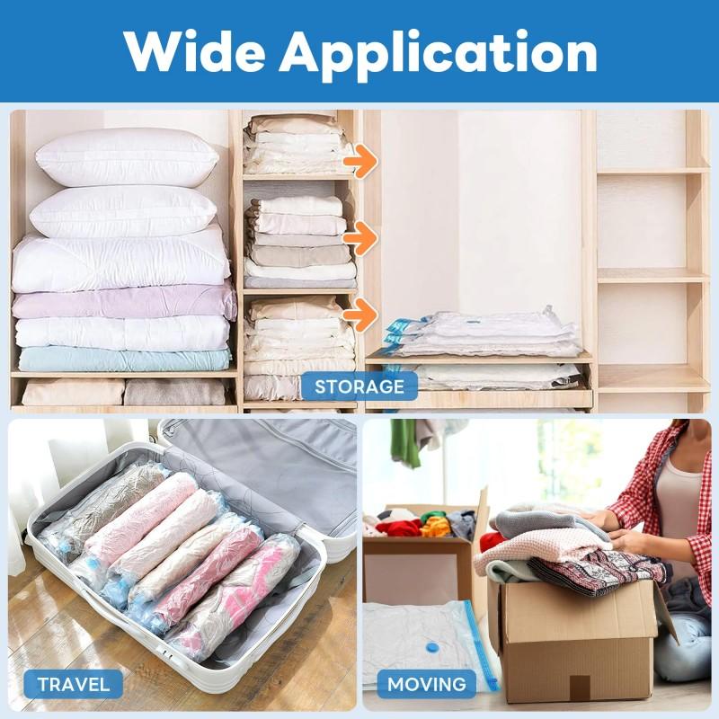 Xiaomi Vacuum Bag for Clothes, Air Vacuum Bag with Pump, Travel Essentials, Space Saver Bags for Comforters Blankets Storage Organizer