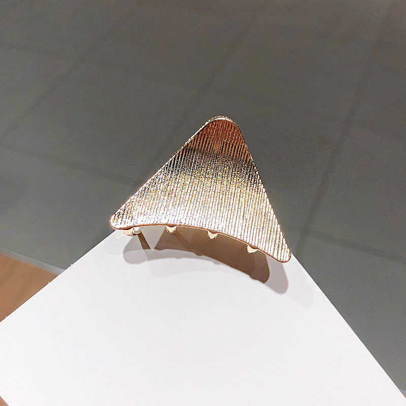 Модные простые геометрические заколки для волос с когтями для женщин и девочек, металлические заколки для волос в форме краба, полые заколки для волос, аксессуары для волос, головные уборы