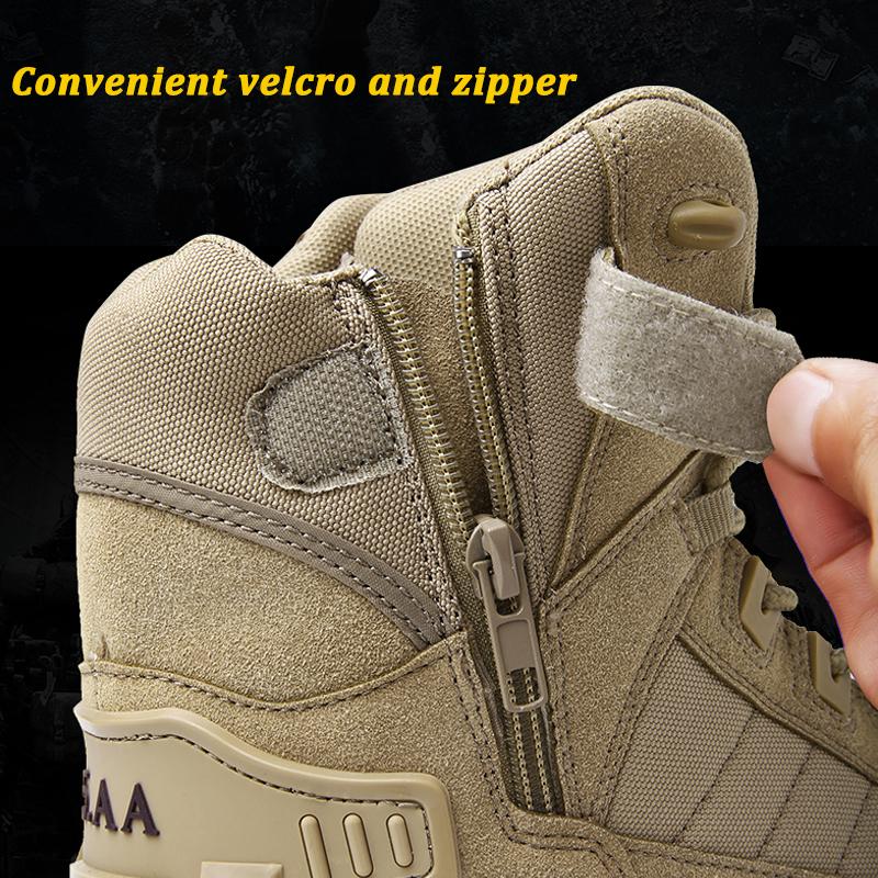 Мужские ботинки с высоким голенищем, обувь для альпинизма и пешего туризма, водонепроницаемая пустынная рабочая обувь для безопасности лодыжки, мужские уличные ботинки