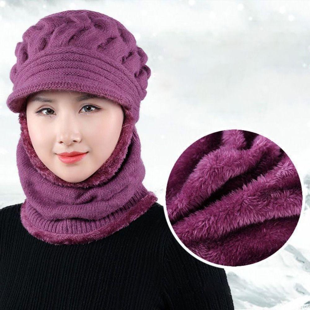 Knitted Scarf Cap Woolen Yarn Balaclava Beanies New Ski Mask Caps Outdoor