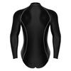 Мужской блестящий боди с воротником-стойкой, длинным рукавом, передней молнией, леотард, комбинезон, защита от солнца, пляжный, для серфинга, купальник