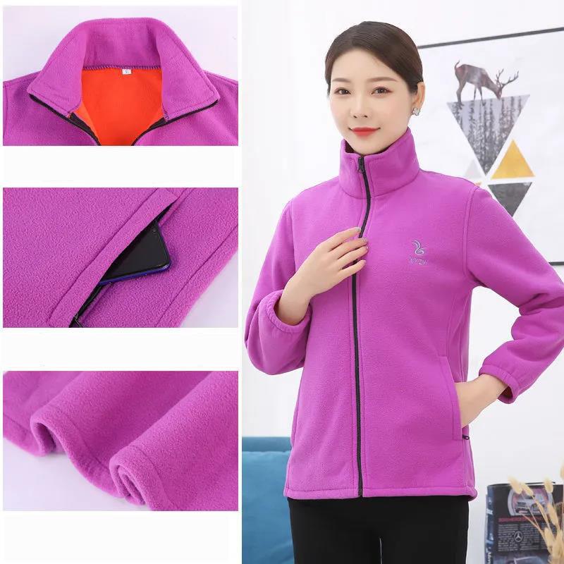 Зимняя женская флисовая куртка с воротником-стойкой, модная повседневная толстая теплая короткая куртка-кардиган, подходит для женщин