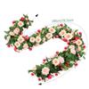 Spring Artificial Rose Vine Handmade Rose Wall Hanging Simulation Rose Vine  Wedding Party