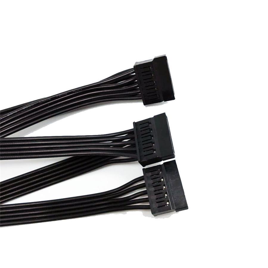 5PCS SATA Power 15 Pin 1 Male To 5 Female Splitter Hard Drive Adapter Cable Expa