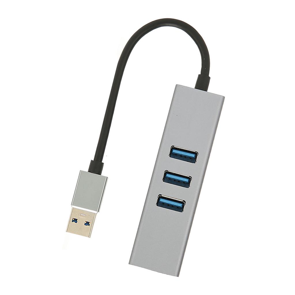 4-портовый USB3.0 хаб многопортовый Plug and Play 5 Гбит/с высокоскоростной USB3.0 к RJ45 сетевой адаптер USB док-станция серебристый