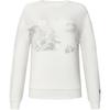 Hand-Painted Floral Fitness Pullover Sweatshirt Women Sweatshirt White A11W411211F-WT