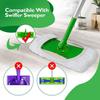 Подходит для ткани швабры Swiffer Flat Mop, впитывающая губка, сменный чехол для ткани, бытовая сухая и влажная вращающаяся швабра, чистящая накладка