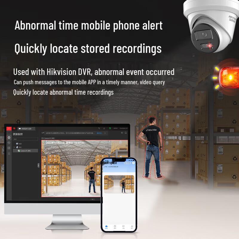 Hikvision 4MP POE Starlight Dome IP Camera CN plug (adapter included)