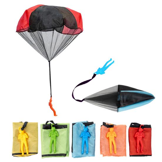 3 шт. Игрушка-парашют для детей, игрушки для двора на открытом воздухе, способствует активной игре, возраст 3+, нейлоновый мини-парашют без запутывания для групповых игр, вечеринок по случаю дня рождения