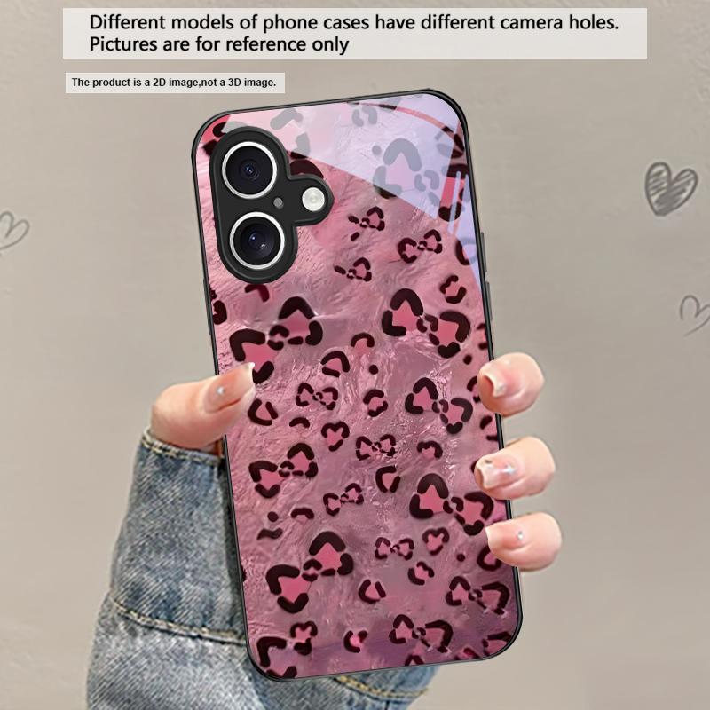 Абстрактный леопардовый принт Для iPhone 17 Air 16 E 15 Plus 14 Pro Max 13 12 mini 11 5 6 7 8 Plus XR XS Max SE Черный стеклянный чехол для телефона