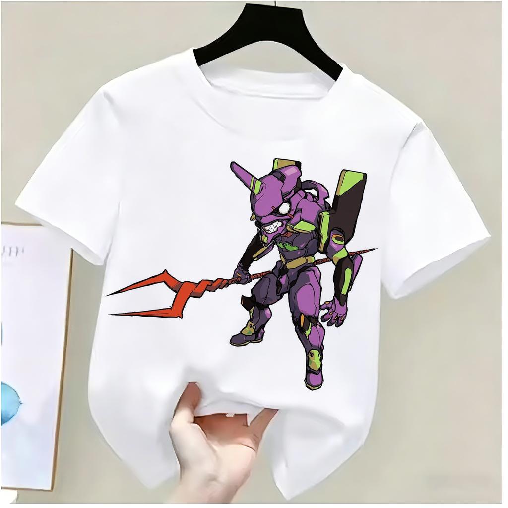 2026 Summer New Arrival Evangelion Pattern Street Style Print ShortSleeve TShirt Y2K Style Suitable for Both Men and Women