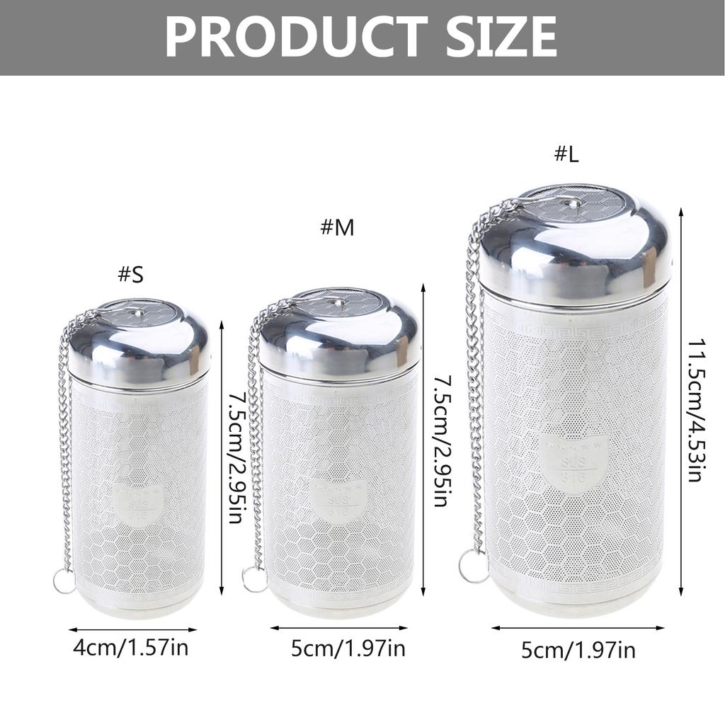 316Stainless Steel Teas Filtration Kettle Accessories Portable Teas Infuser Teas Filter for Travel and Outdoor Use
