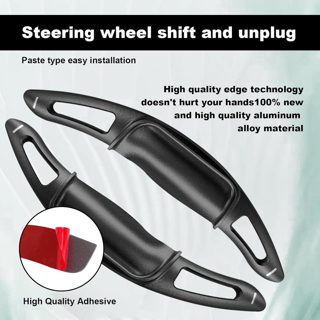 Steering Wheel Paddle Shifter Extensions Covers Compatible With Toyota Camry 2018- For Corolla RAV4 Avalon -, Aluminum Car Paddle Shifter Extension