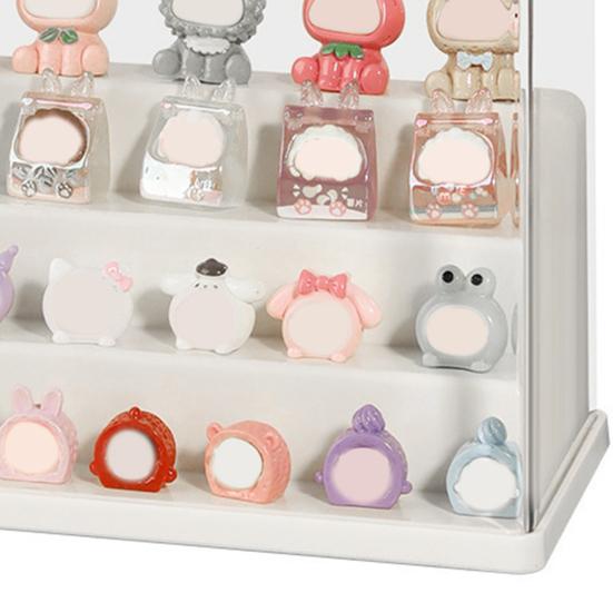Dustproof Display Box Storage Cabinet Compact Design Versatile Use Figurines Showcase Transparent Organizer